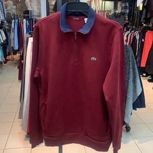 Lacoste half zip lightweight sweatshirt size 8/3XL new no tags!